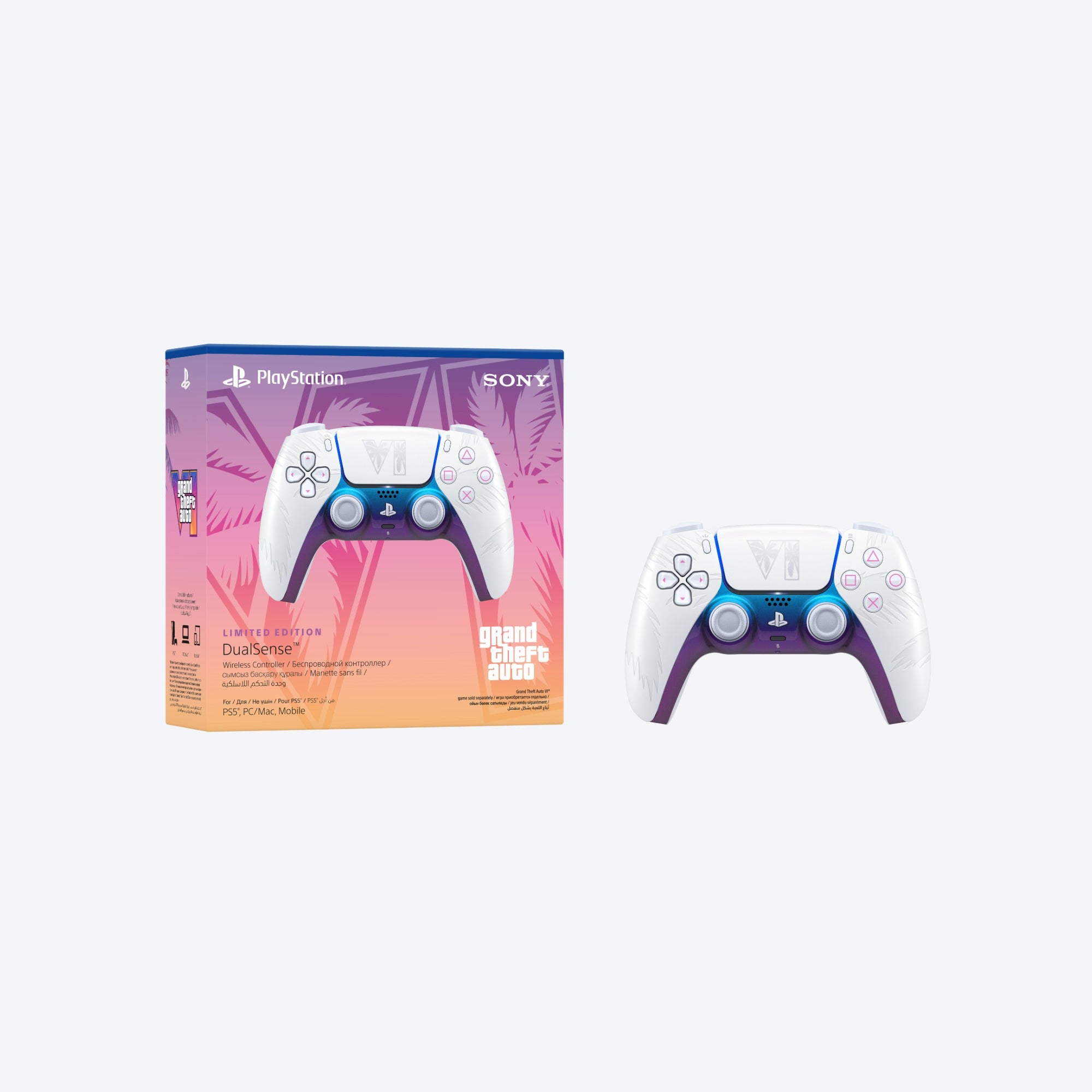 DualSense Wireless Controller — Grand Theft Auto VI White Limited Edition with box